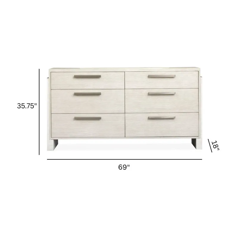 Lorelei Misty Cloud Double Drawer Dresser