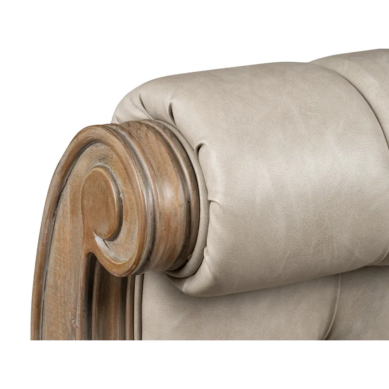Marisol Fawn Queen Upholstered Sleigh Bed