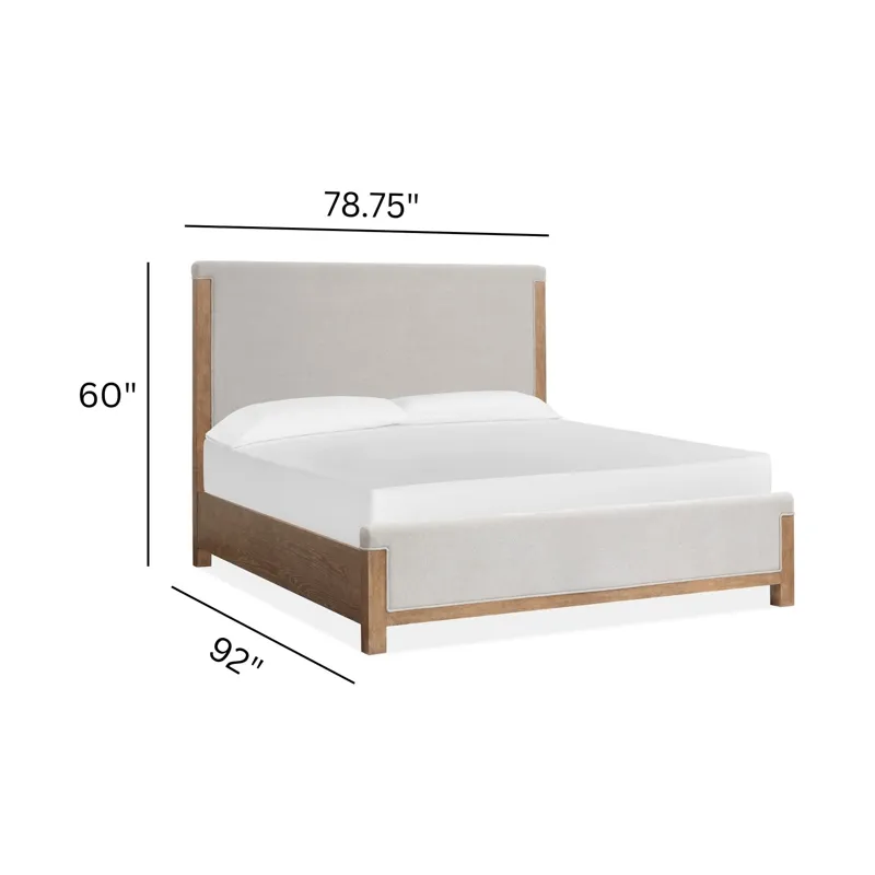 Plum Creek Sierra Brown California King Upholstered Panel Bed