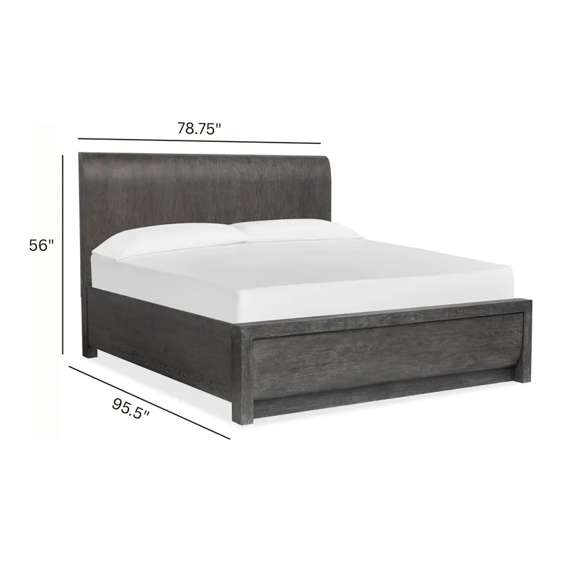 Kinsley Black Heron California King Panel Bed