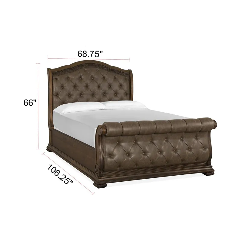 Durango Willadeene Brown Queen Upholstered Sleigh Bed