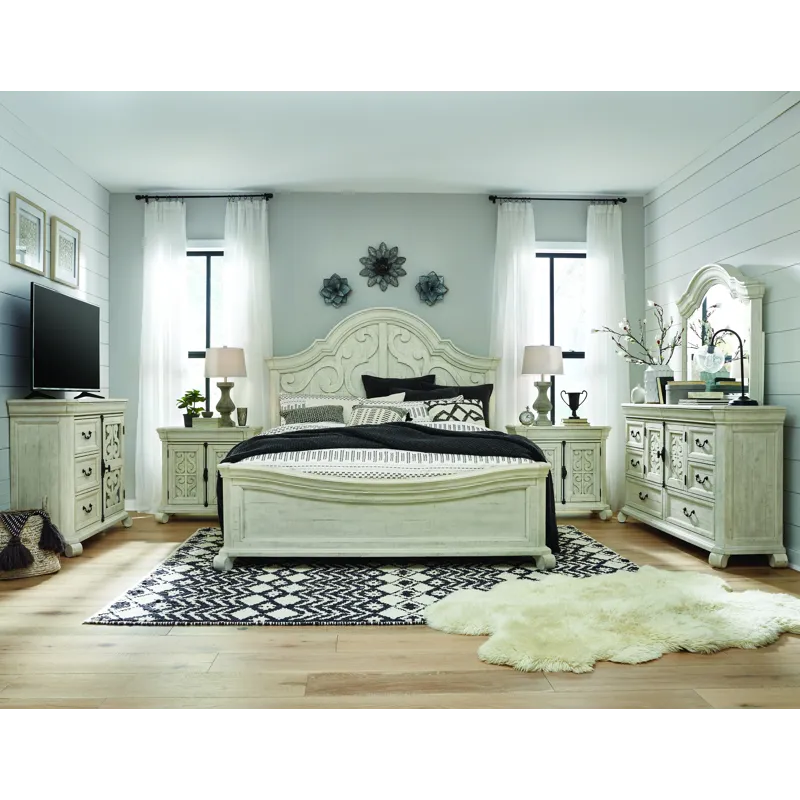 Bronwyn Alabaster Queen Shaped Panel Bed