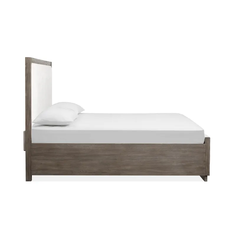Westbourne Dark Umber Queen Upholstered Panel Bed