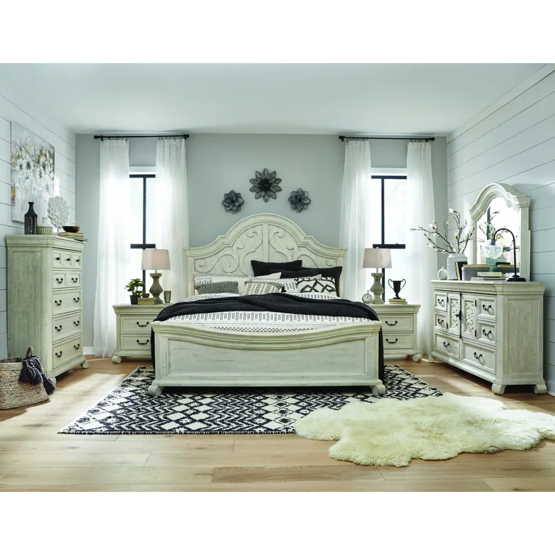 Bronwyn Alabaster Queen Shaped Panel Bed