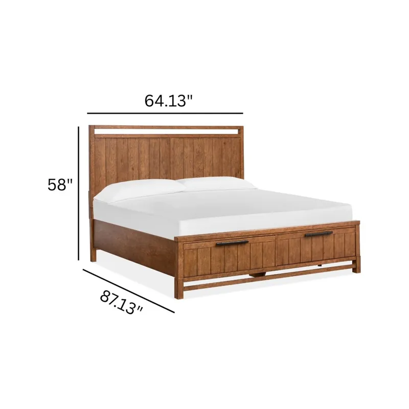 Conway Honey Wheat Queen Panel Storage Bed
