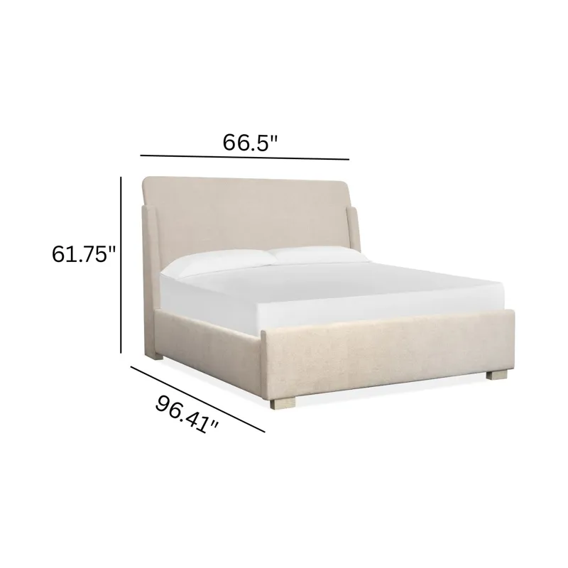Lorelei Misty Cloud Queen Upholstered Sleigh Bed