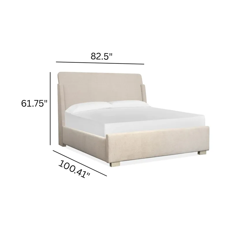 Lorelei Misty Cloud California King Upholstered Sleigh Bed