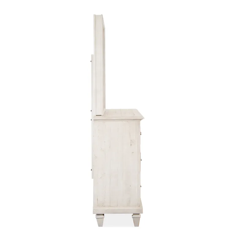 Newport Alabaster Drawer Dresser With Landscape Mirror