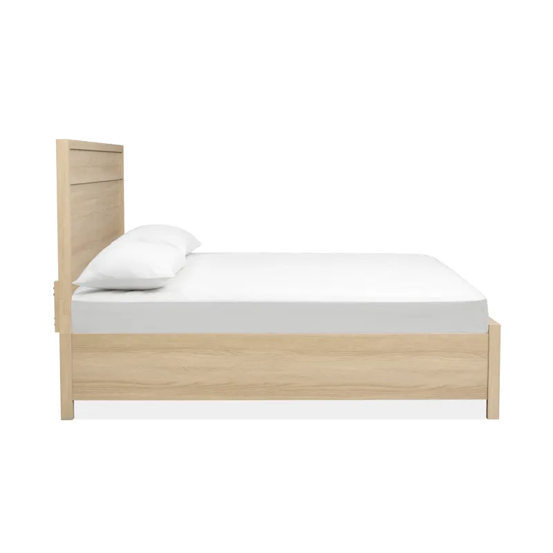 Merrifield Sandstone Beige Queen Panel Storage Bed