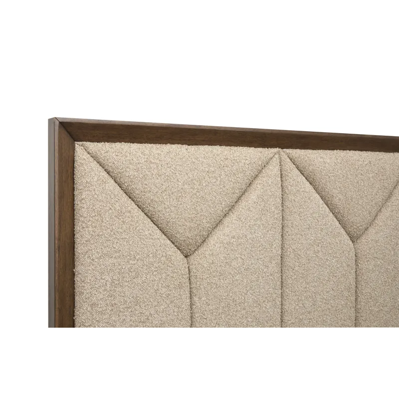 Callisto Bourbon Brown Queen Upholstered Panel Bed