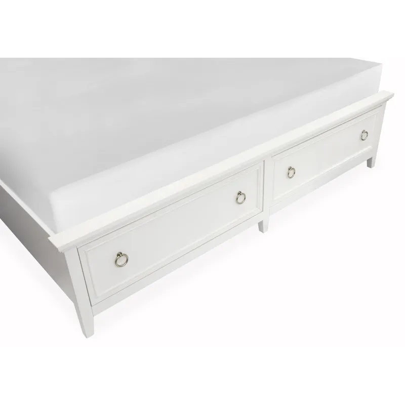 Juniper Hill Whisper White Panel Storage Bed