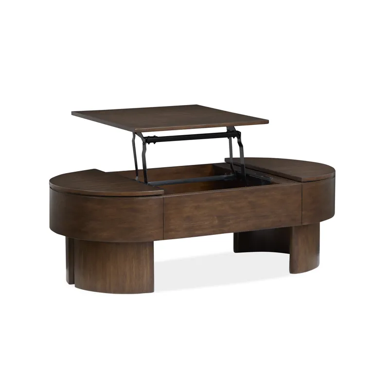 Holloway Toasted Almond Oval Lift Top Cocktail Table
