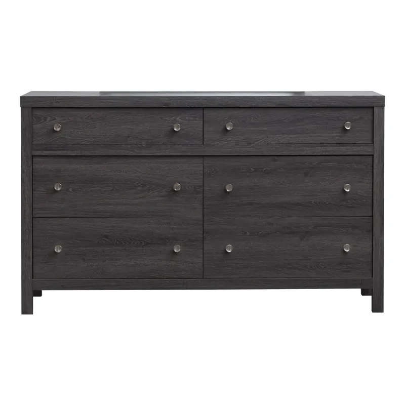 Merrifield Raisin Black Double Drawer Dresser