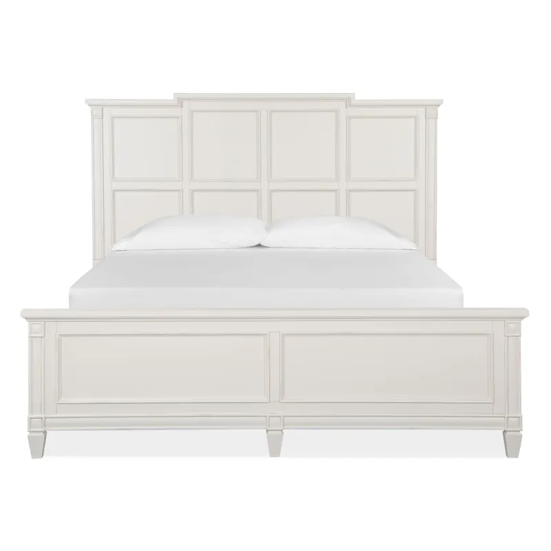 Willowbrook Egg Shell White California King Panel Bed