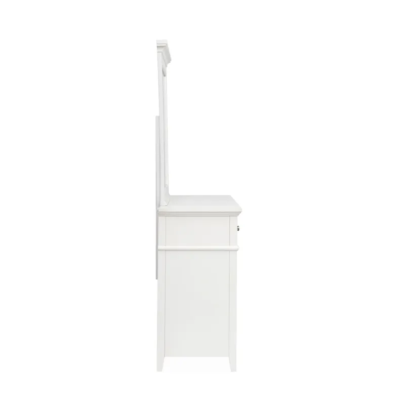 Juniper Hill Whisper White Double Drawer Dresser With Landscape Mirror