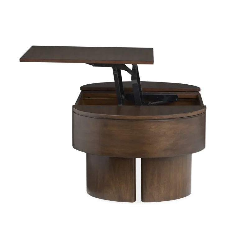 Holloway Toasted Almond Oval Lift Top Cocktail Table