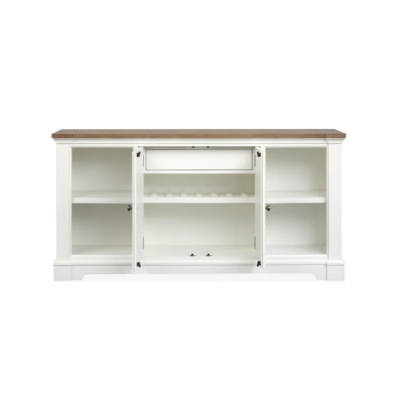 Kingston Whisper White And Cerused Nutmeg Credenza