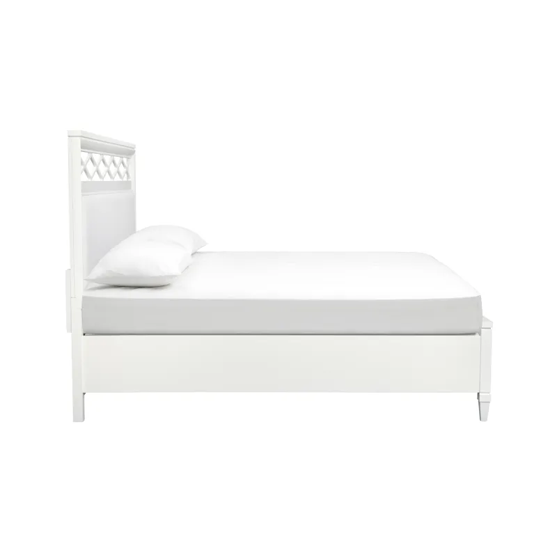 Springhouse Whisper White Queen Upholstered Panel Bed