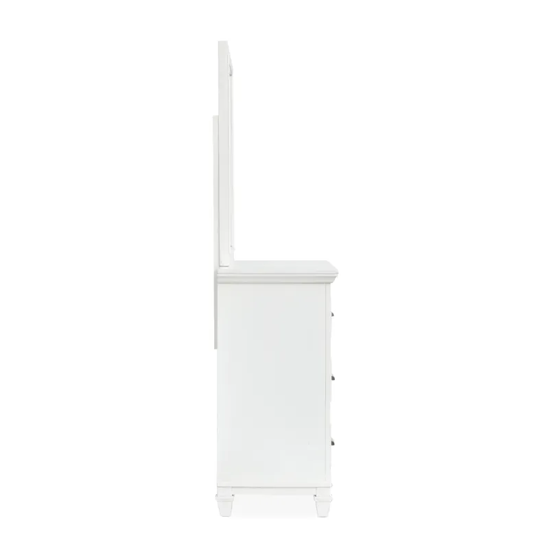 Charleston White Dove White Drawer Dresser With Landscape Mirror