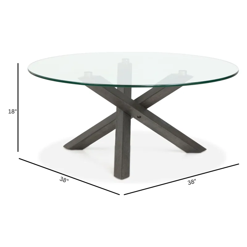 Jax Carbon Shadow And Chrome Round Cocktail Table