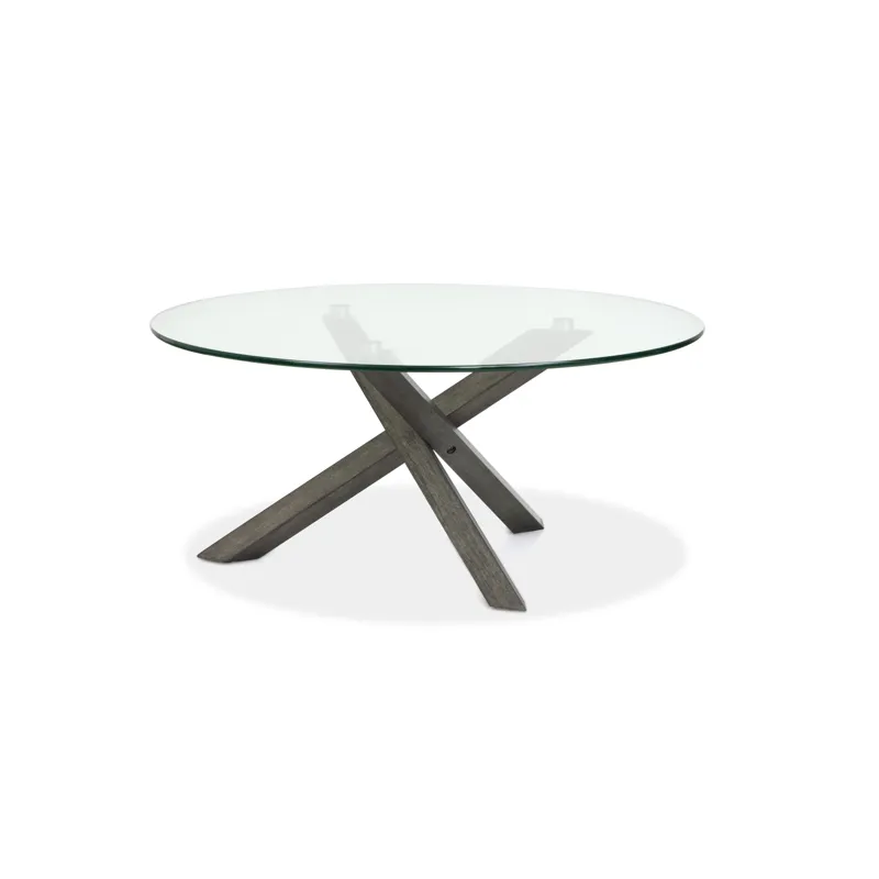 Jax Carbon Shadow And Chrome Round Cocktail Table