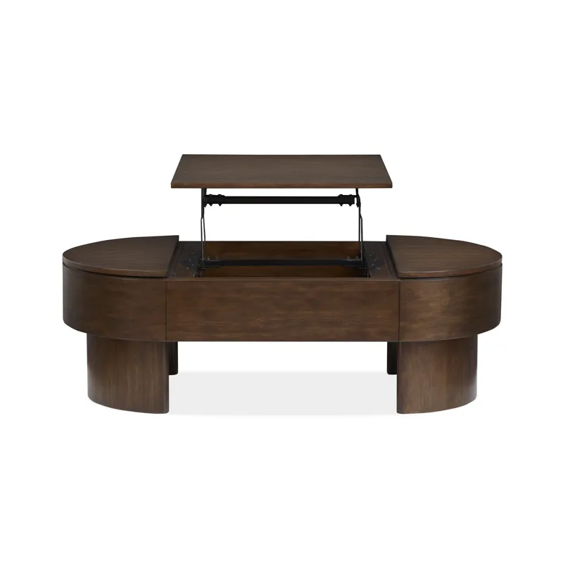 Holloway Toasted Almond Oval Lift Top Cocktail Table