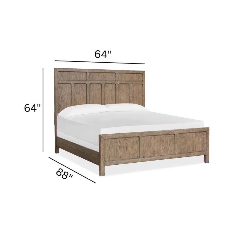 Claremont Smokey Taupe Queen Panel Bed