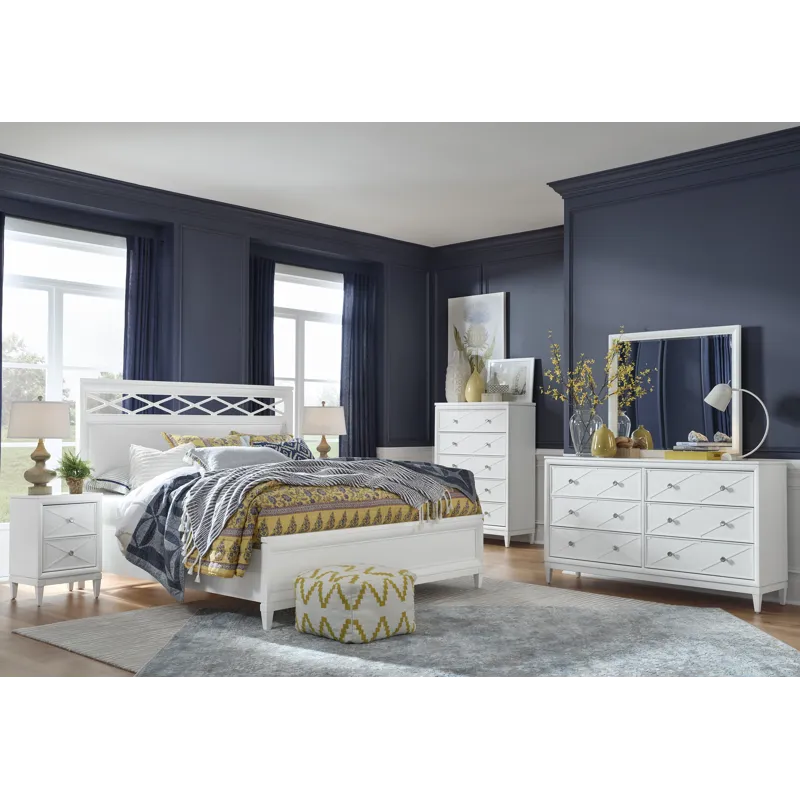 Springhouse Whisper White Queen Upholstered Panel Bed