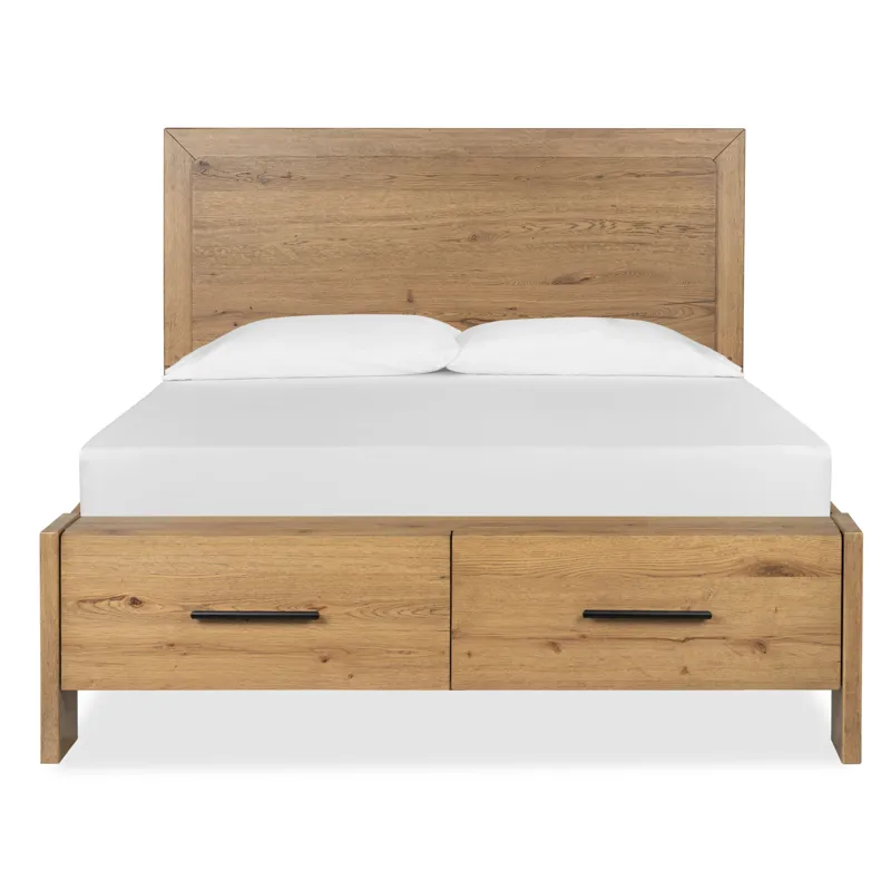 Davenport Rustic Caramel Queen Panel Storage Bed