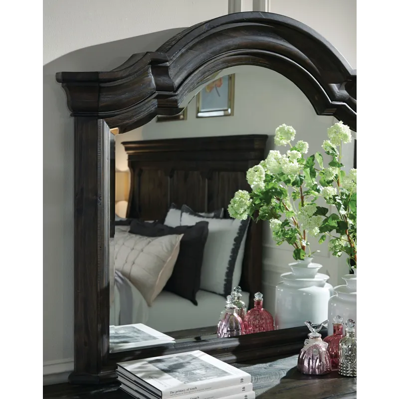 Bellamy Peppercorn Drawer Dresser With Shaped Mirror
