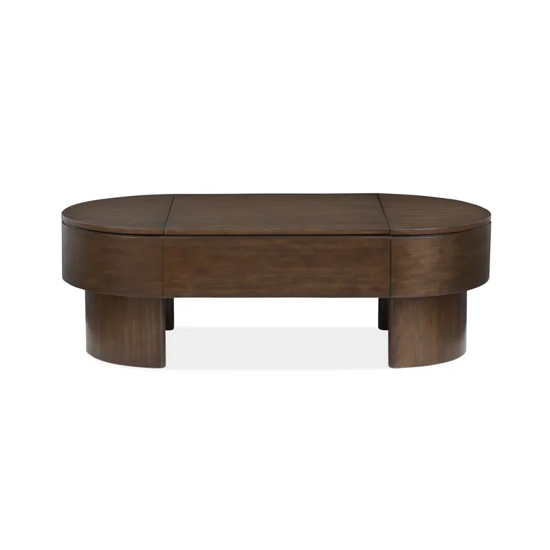 Holloway Toasted Almond Oval Lift Top Cocktail Table