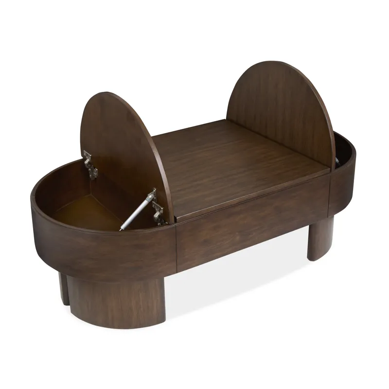 Holloway Toasted Almond Oval Lift Top Cocktail Table