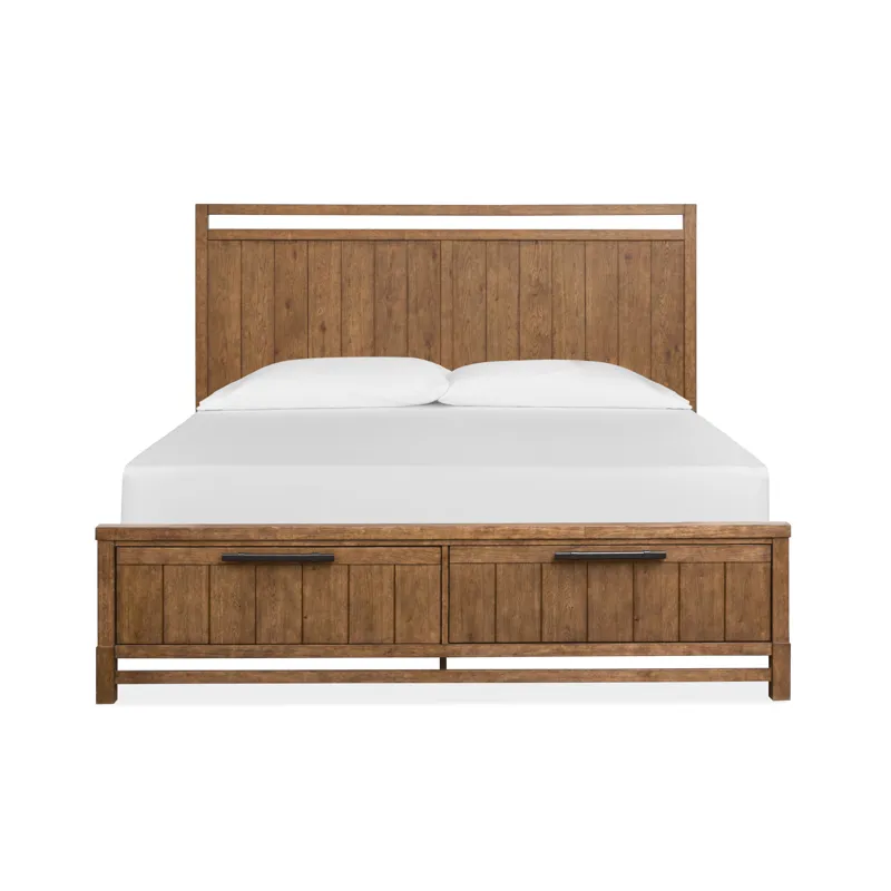 Conway Honey Wheat Queen Panel Storage Bed