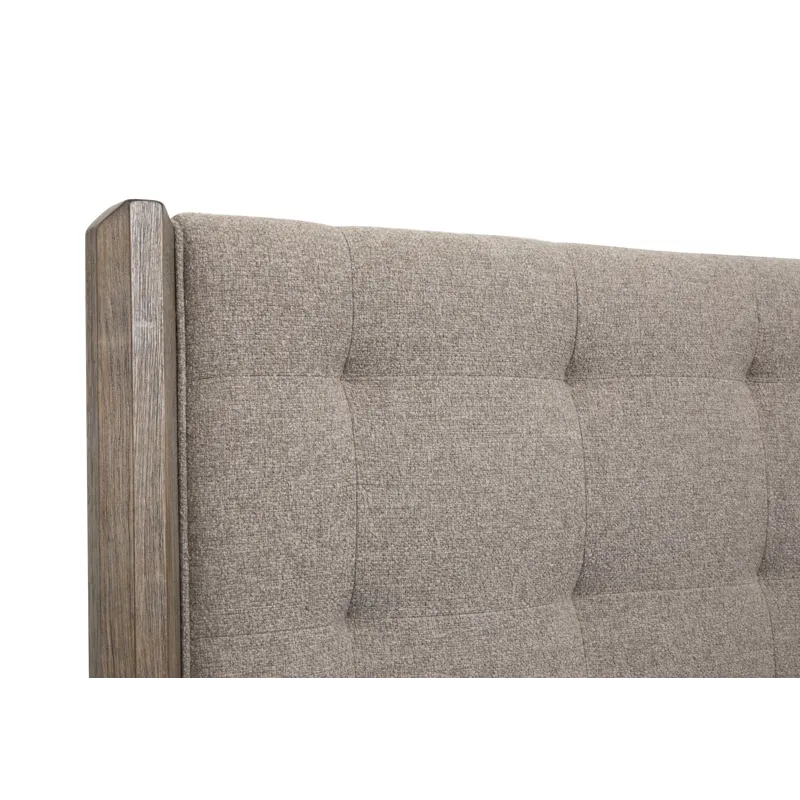 Claremont Smokey Taupe California King Upholstered Panel Bed