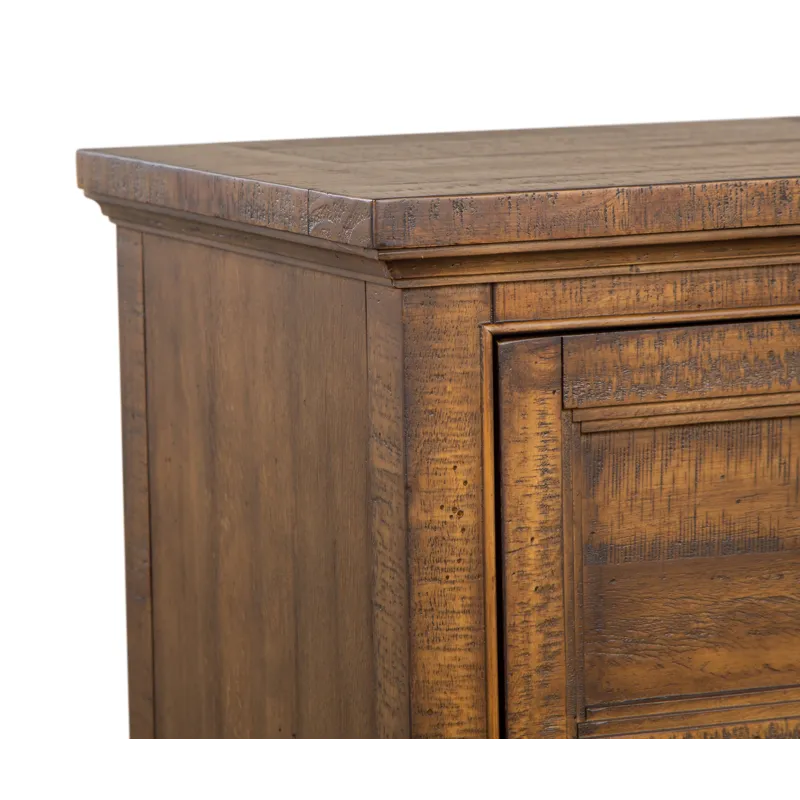 Bay Creek Toasted Nutmeg Drawer Dresser With Landscape Mirror