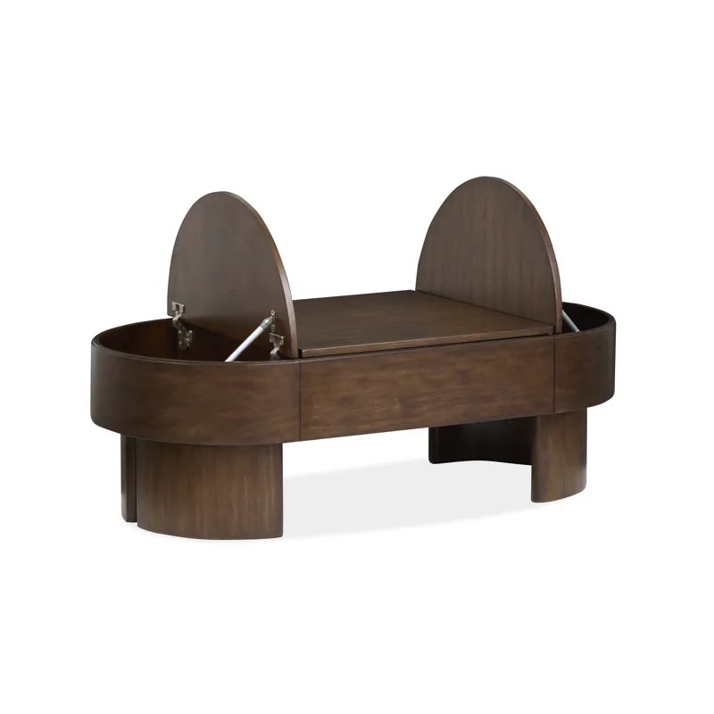 Holloway Toasted Almond Oval Lift Top Cocktail Table