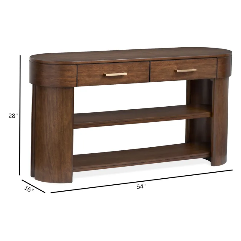 Holloway Toasted Almond Oval Sofa Table
