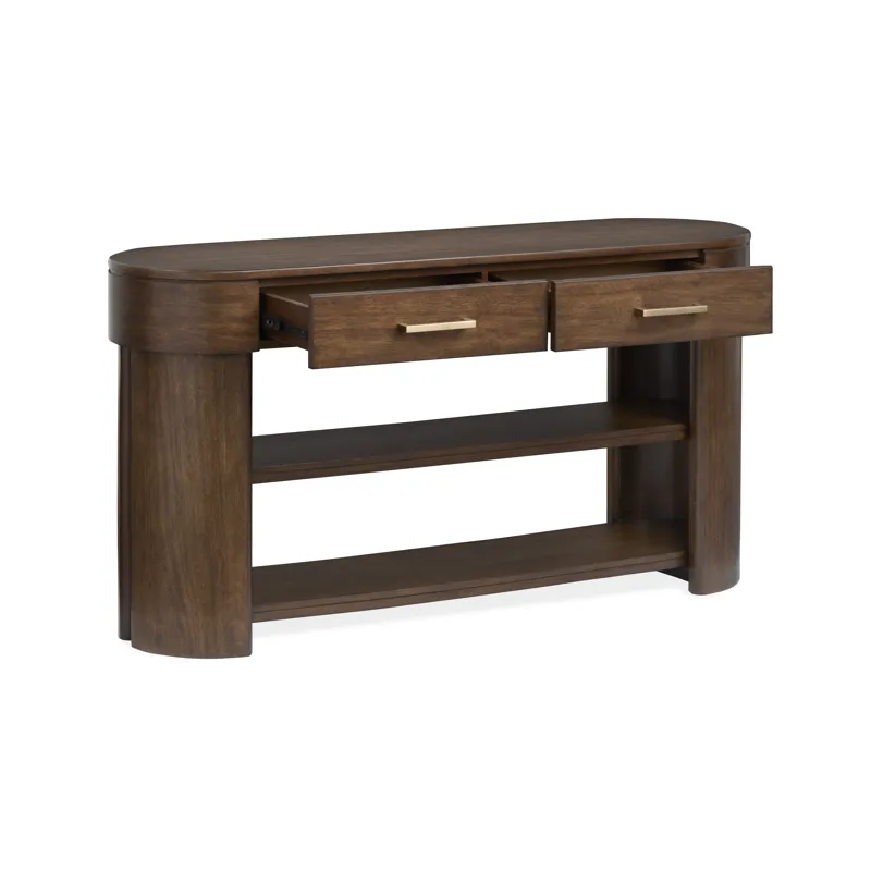 Holloway Toasted Almond Oval Sofa Table