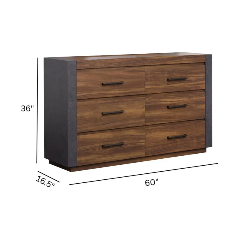 Jensen Tavern Brown Double Drawer Dresser
