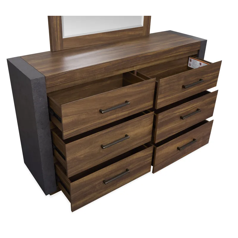 Jensen Tavern Brown Double Drawer Dresser