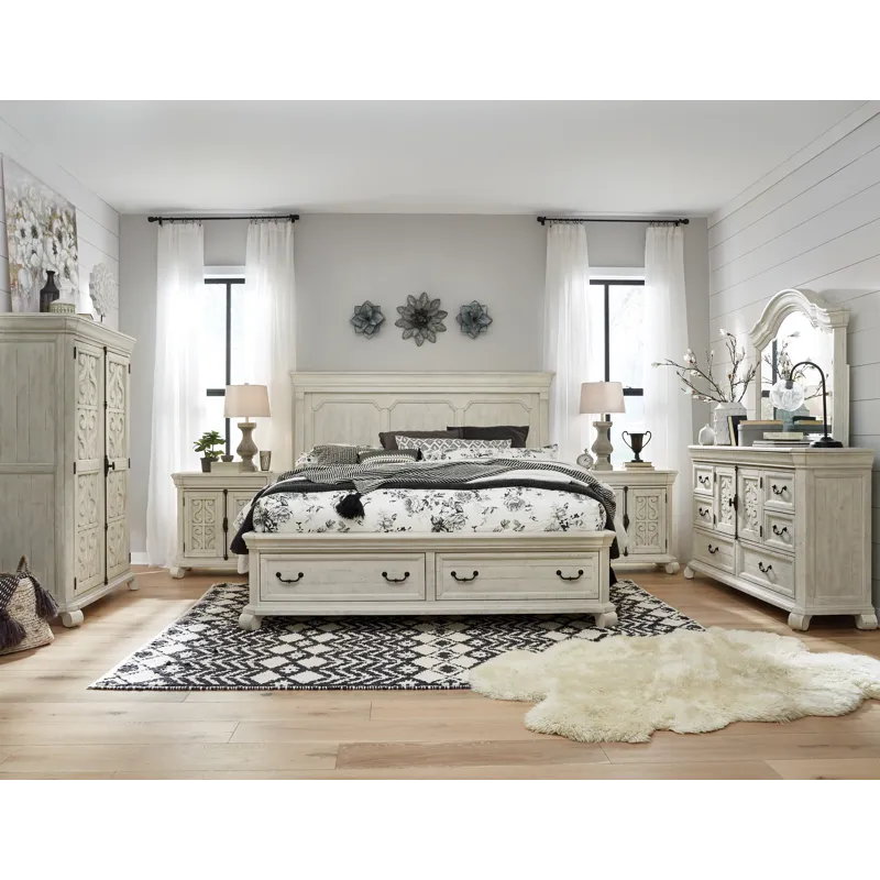 Bronwyn Alabaster Drawer Dresser With Shaped Mirror
