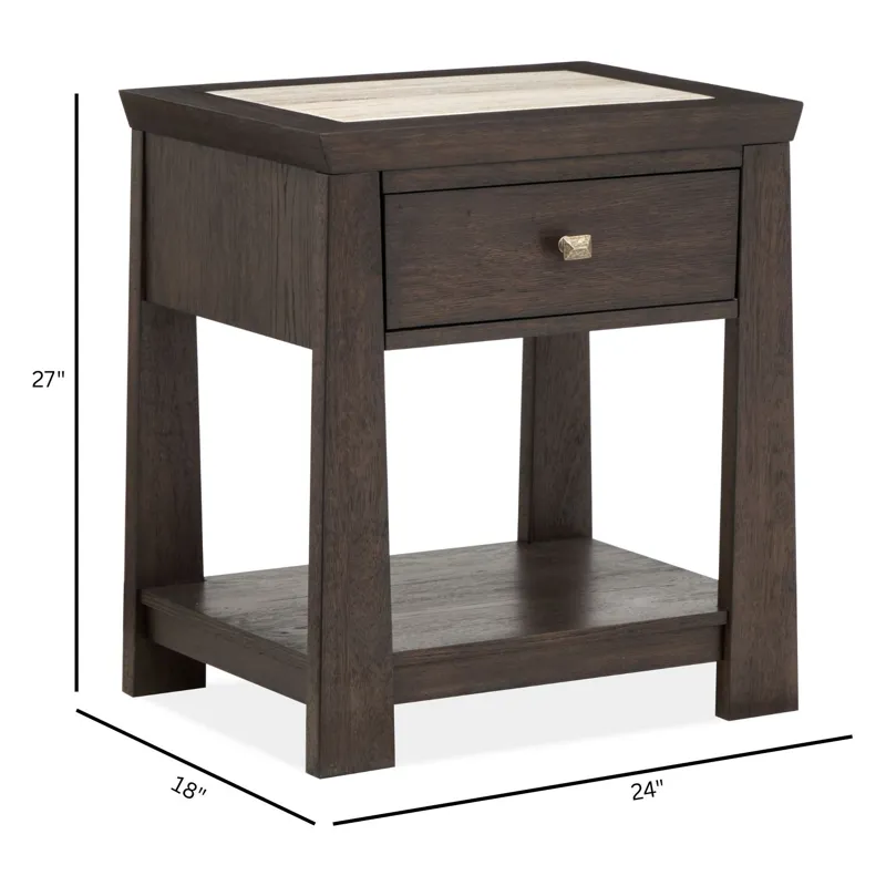Tauren Coffee Bean Open Nightstand