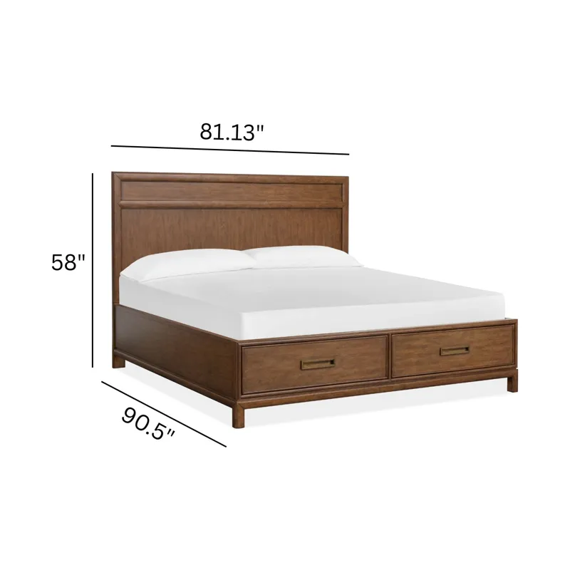 Ridgefield Russet California King Panel Storage Bed