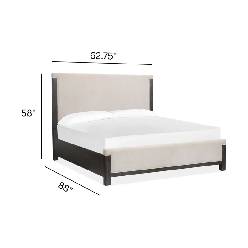 Plum Creek Ravenwood Black Queen Upholstered Panel Bed