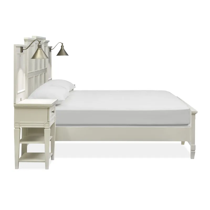 Willowbrook Egg Shell White Queen Wall Panel Bed