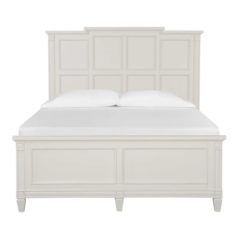 Willowbrook Egg Shell White Queen Panel Bed