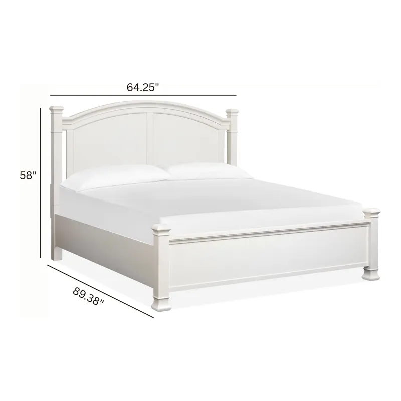 Kingston Whisper White And Cerused Nutmeg Queen Panel Bed