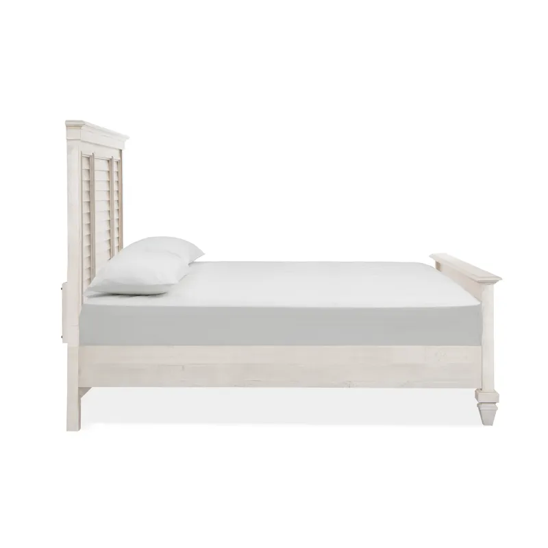 Newport Alabaster California King Shutter Panel Bed