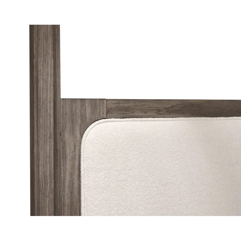 Westbourne Dark Umber Queen Upholstered Poster Bed