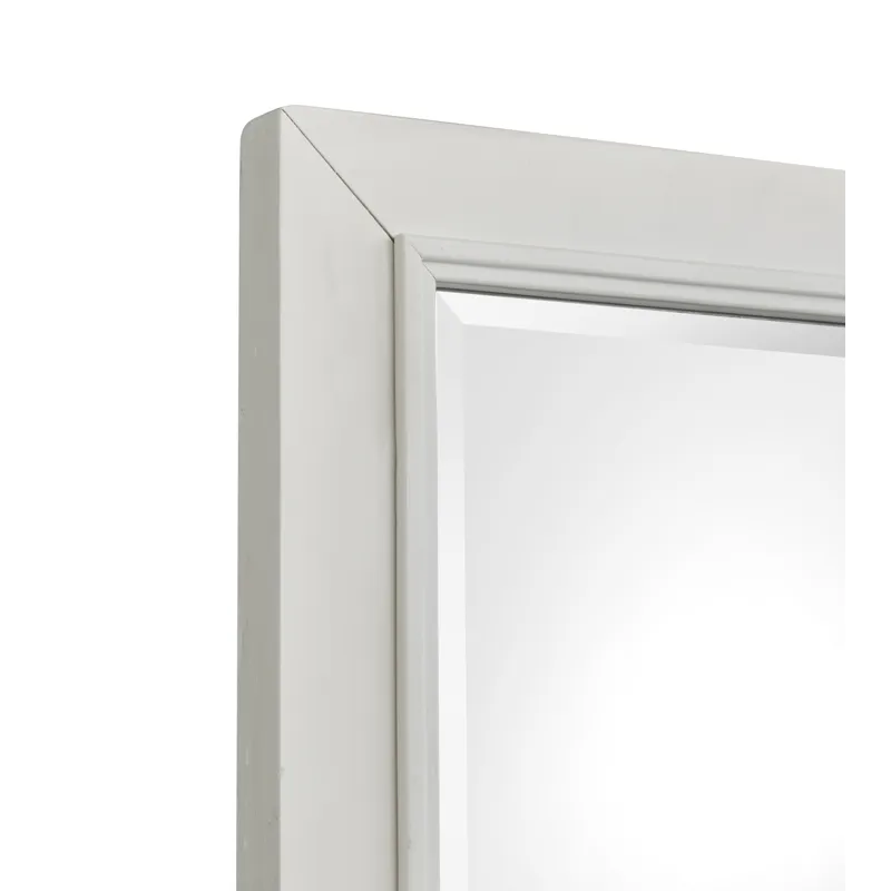 Charleston Harbor Gray And White Dove Grey Drawer Dresser With White Landscape Mirror